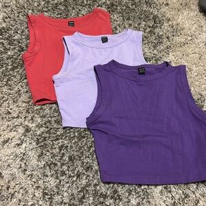 3 cute crop tops- all together